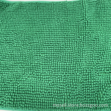 Anti Skidding Green Chenille Bathroom Mats